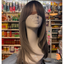 Hallie - 23" Straight Synthetic Wig - Grey with Dark Roots