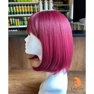 Mandy - 12", Straight, Synthetic Wig - Raspberry Red