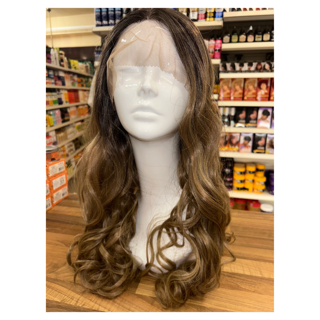 Carmen - 27" Curly Synthetic Wig - Brown Blonde Ombre