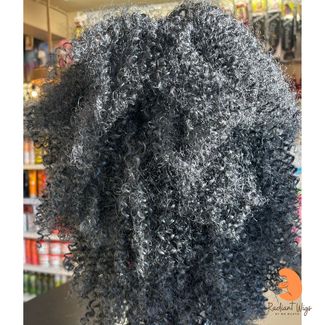 Naomi - 16', Curly, Synthetic Wig - Black