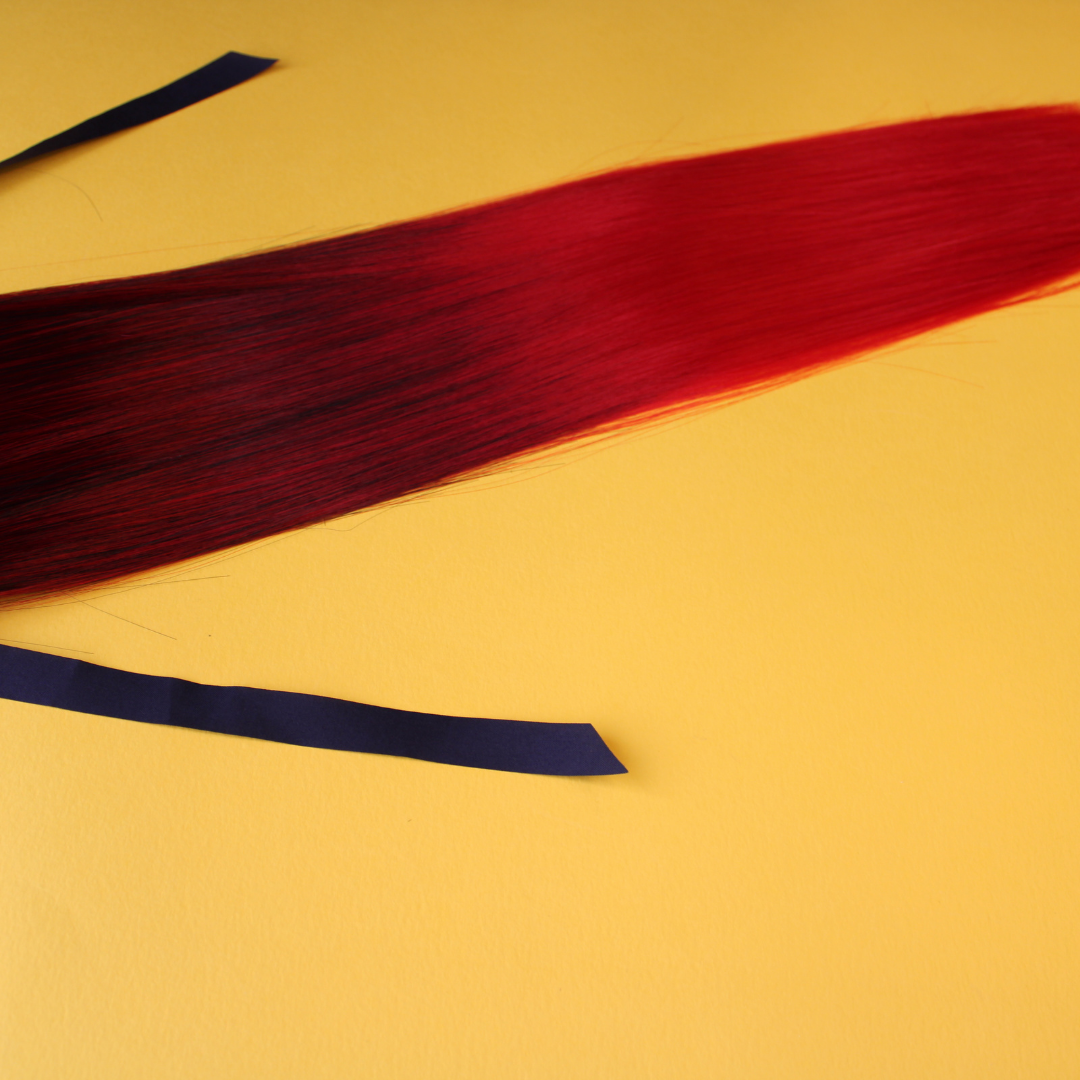 Silky Straight Synthetic Ponytail - Red Ombre - 20"