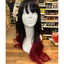 Wynter - 23", Loose Wave, Synthetic Wig - Red/Black Ombre