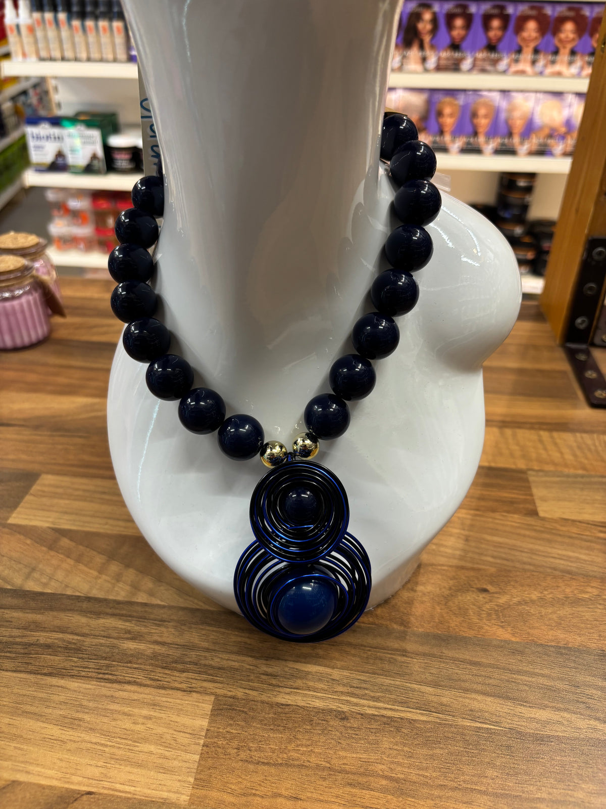 Deep Blue Statement Necklace