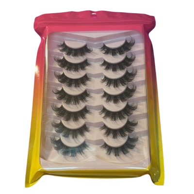 Synthetic Lashes - 7 Pairs - Style: Z-A5
