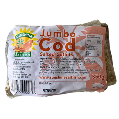 Jumbo Cod Salted Cutlets 350g
