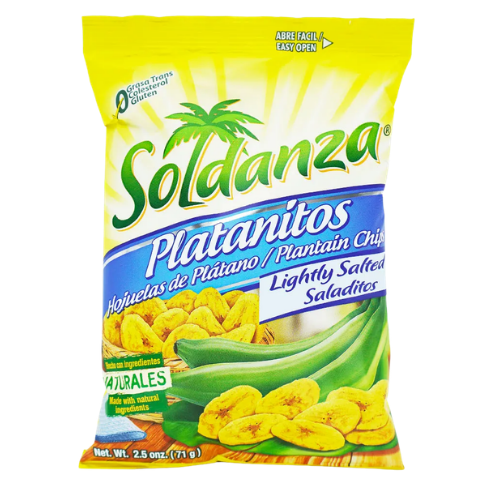 Soldanza Plantain Chips - Lightly Salted 71g