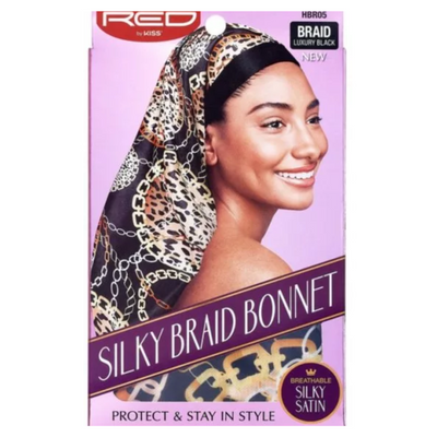 Red By Kiss: Silky Braid Bonnet - Luxury Black HBR05