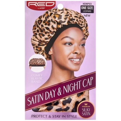 Red By Kiss: Satin Day &amp; Night Cap - Leopard One Size HDNP03