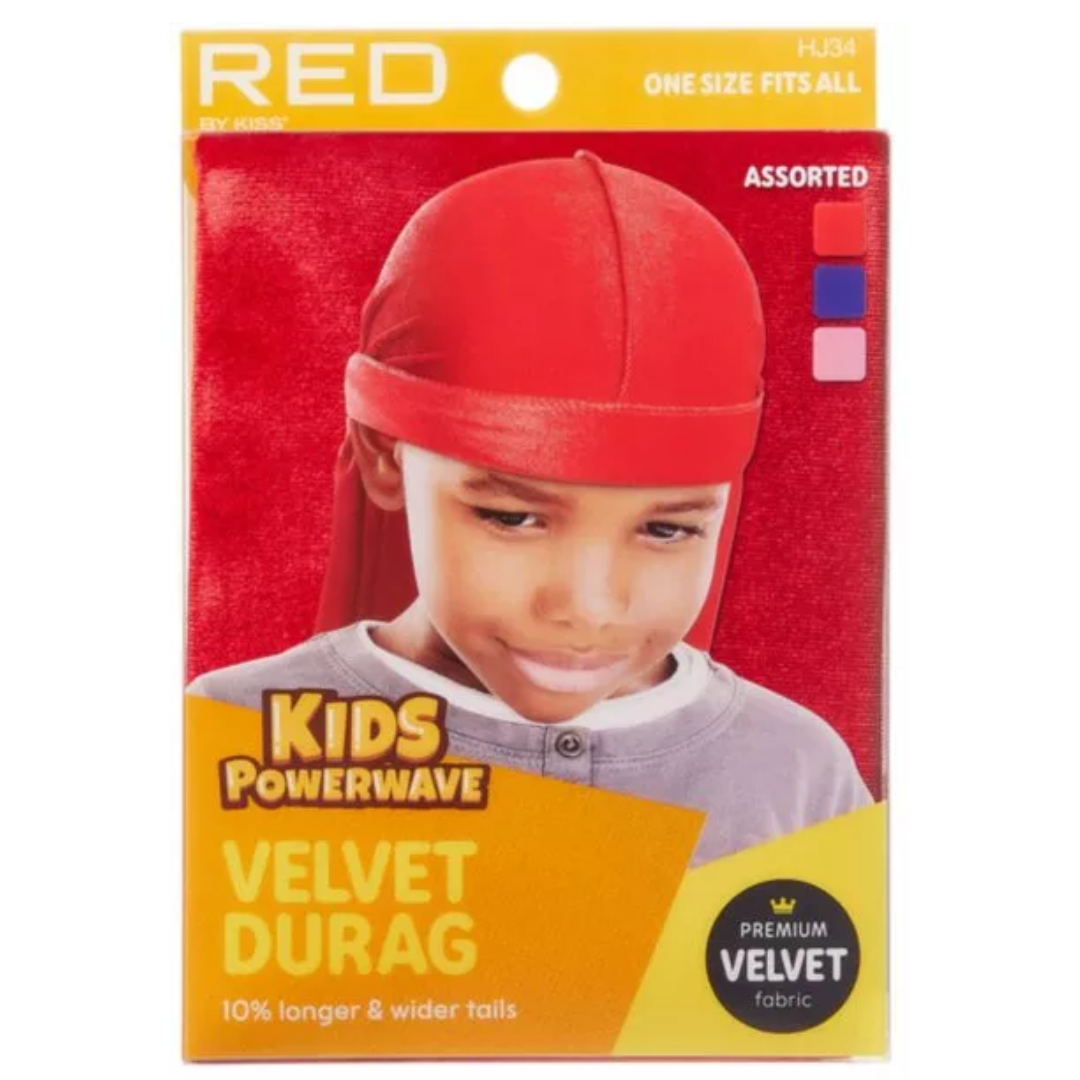 Red By Kiss: Kids Powerwave Velvet Durag - Assorted HJ34