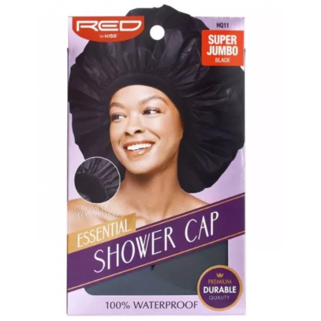 Red By Kiss: Essential Shower Cap - Black Super Jumbo HQ11