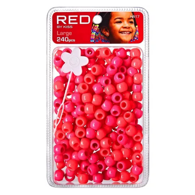 Red By Kiss: L Hair Beads 240pcs - Pink Asst HA17