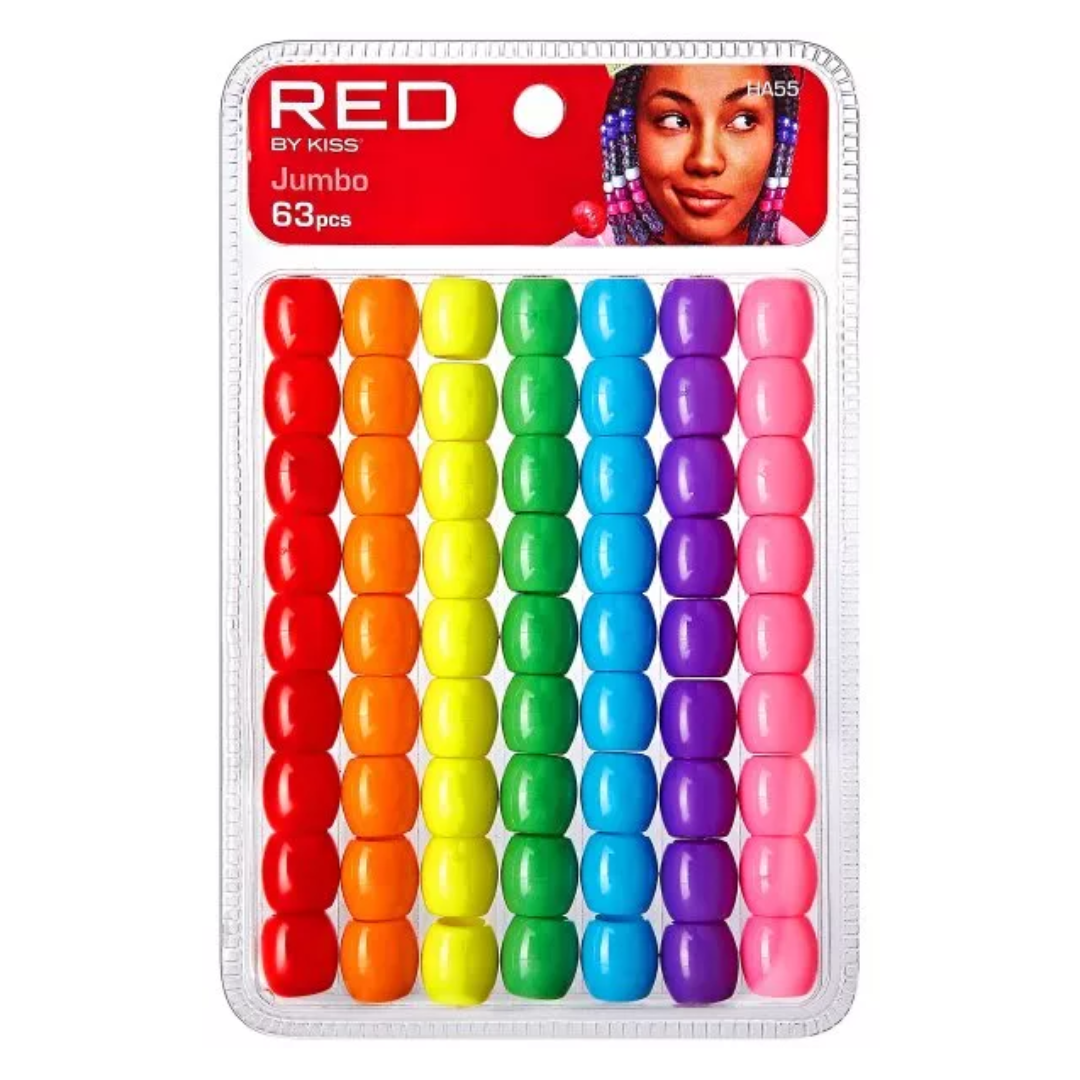 Red By Kiss: Jumbo Hair Beads 63pcs - Vivid Asst HA55