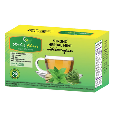 Herbal Choice Strong Herbal Mint with Lemongrass - 20 Tea Bags