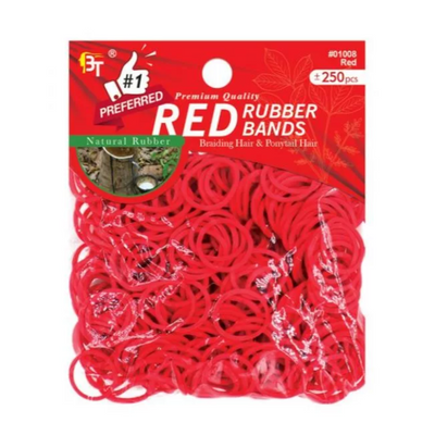 BT Red Rubber Bands - 250pcs 