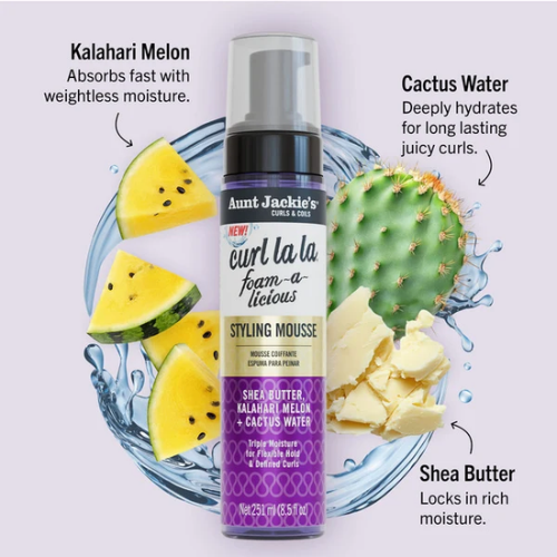 Aunt Jackie's Curl La La Foam-a-licious Styling Mousse 8.5oz
