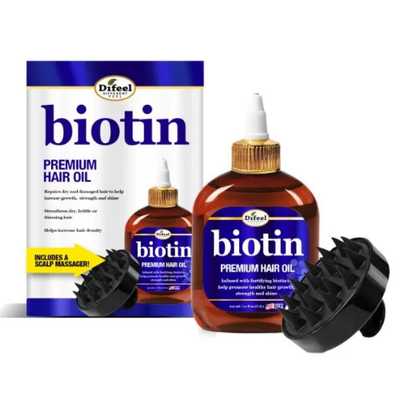 Difeel Biotin Hair Oil 210ml + Scalp Massager (Bundle)