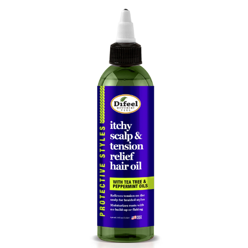 Difeel Itchy Scalp & Tension Relief Hair Oil with Tea Tree & Peppermint Oils 8oz