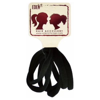 Eden Nylon Ponytail Holders - 20cm Black #64201