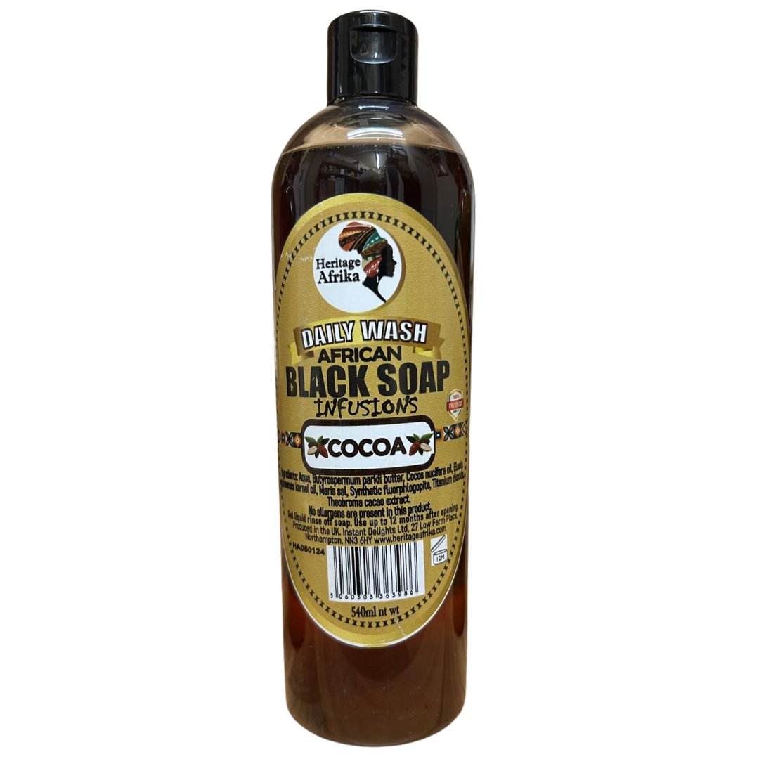 Heritage Afrika -  Daily Wash African Black Soap Infusions 540ml