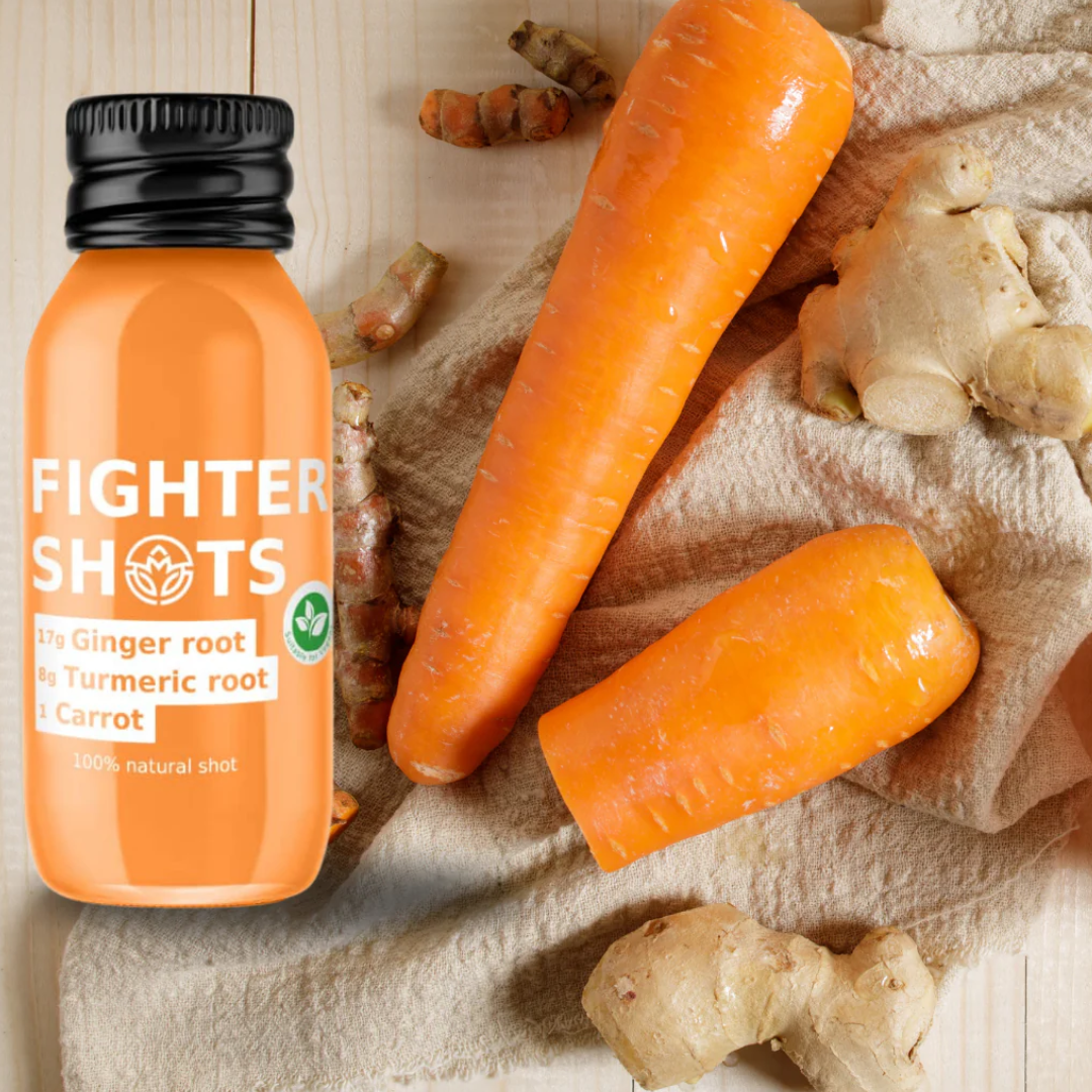 Fighter Shots - Ginger Root, Turmeric Root & Carrot 60ml