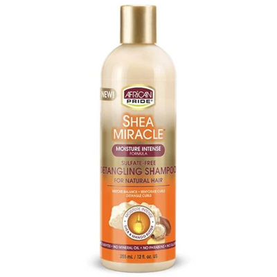 African Pride Shea Miracle Sulfate-Free Detangling Shampoo 12oz