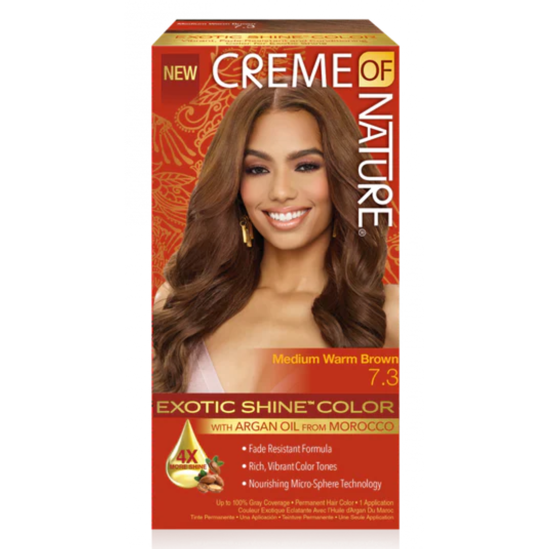 Creme Of Nature Exotic Shine Colour - Medium Warm Brown 7.3