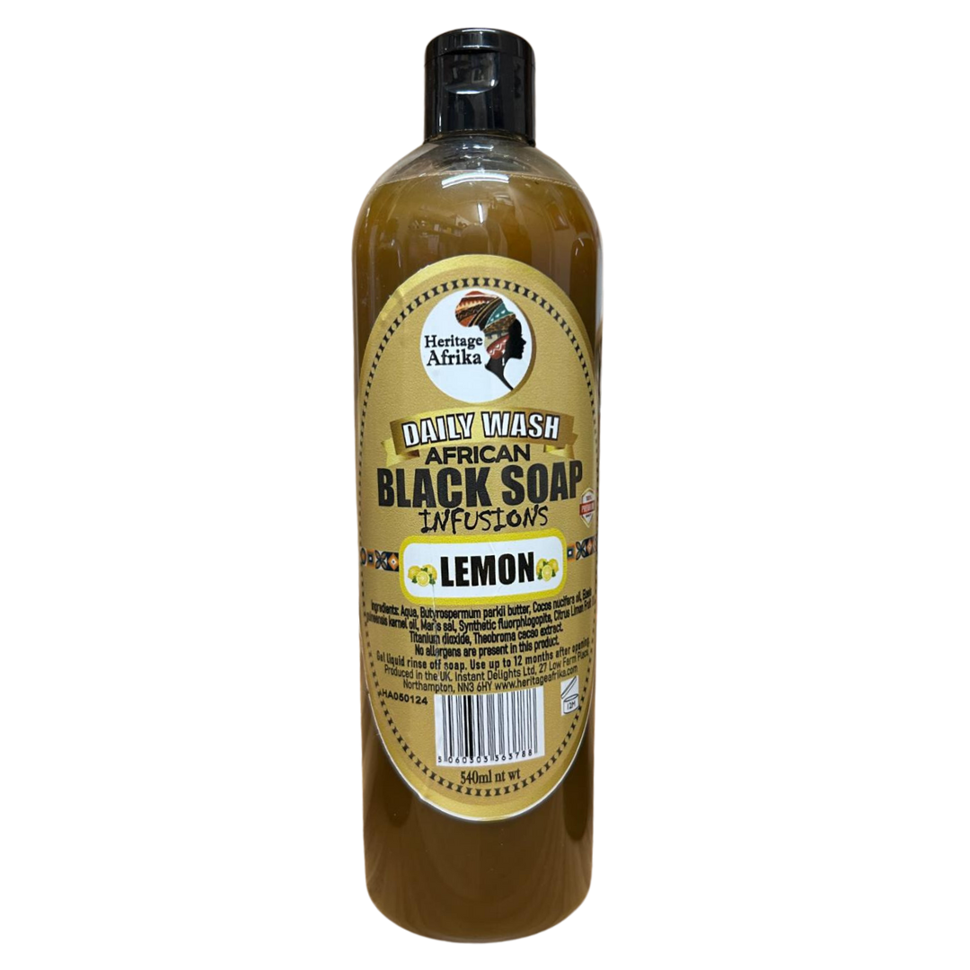 Heritage Afrika -  Daily Wash African Black Soap Infusions 540ml