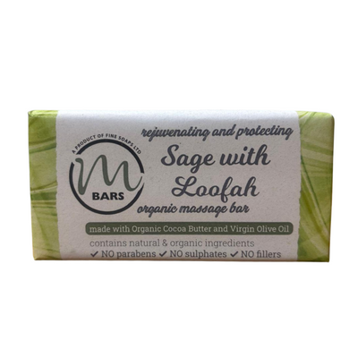 Fine Soaps - M Bars - Sage with Loofah 100g