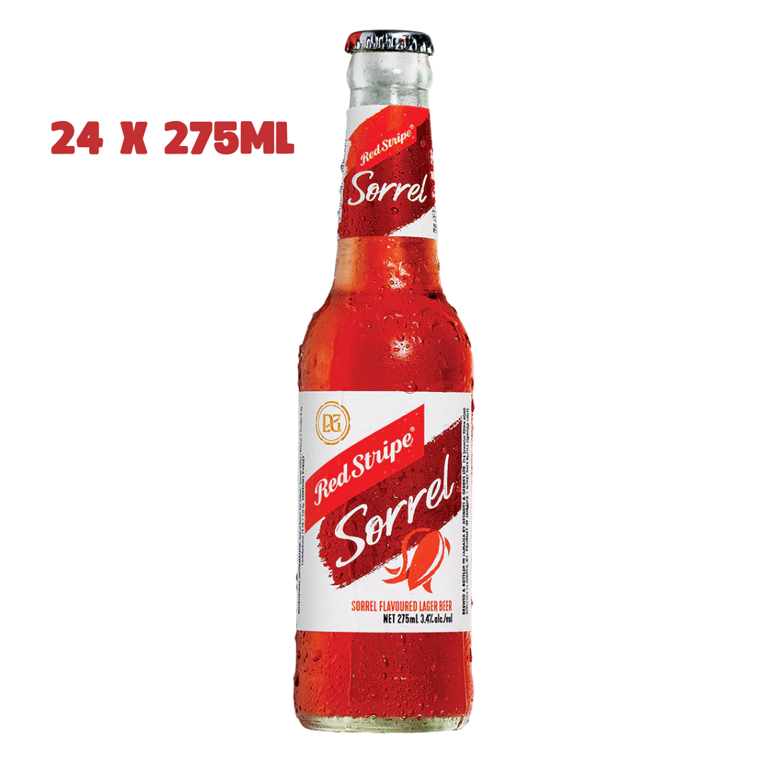 Red Stripe Sorrel Flavoured Lager Beer 275ml (Box of 24)