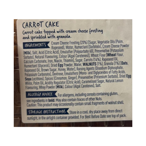 Coolmore Classic Carrot Cake 400g moist spiced cake with cream cheese frosting