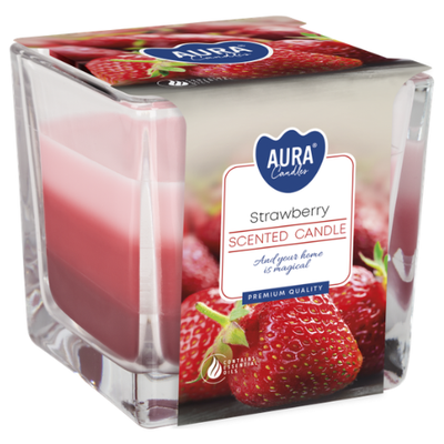 Aura Candles - Strawberry Scented Candle 170g