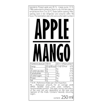 Apple-Mango Juice, 100% Fruit-Based 250ml