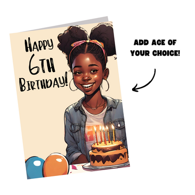 Young Girl Birthday Card