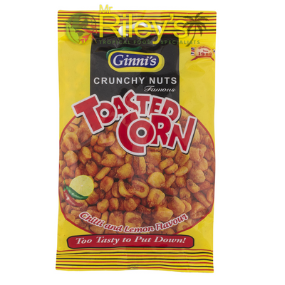 Ginni's Crunchy Nuts - Toasted Corn - Chilli & Lemon Flavour 120g