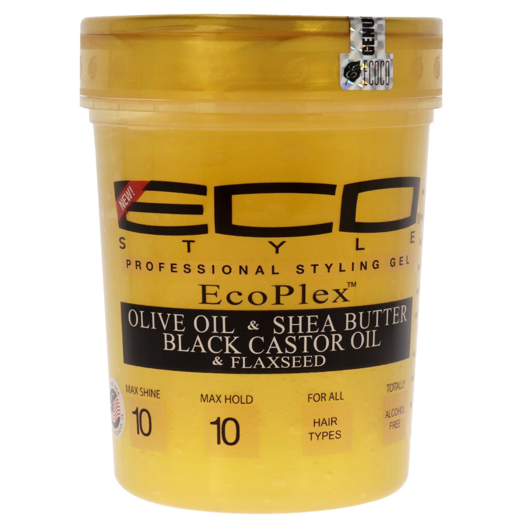 Eco Style Gold Olive Oil & Shea Butter & Black Castor Oil & Flaxseed 32oz