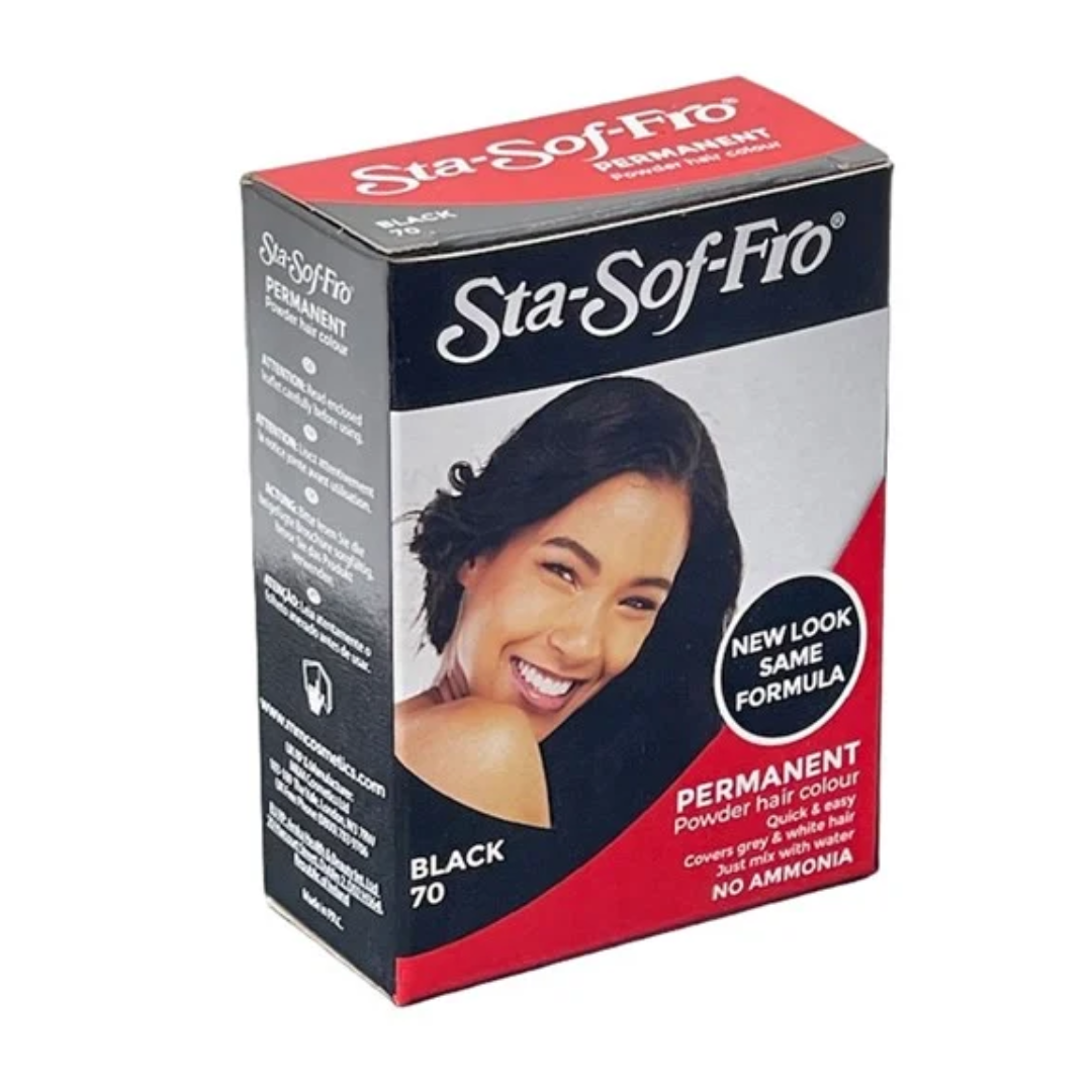 Sta-Sof-Fro Permanent Powder Hair Colour 8g - Black (70)