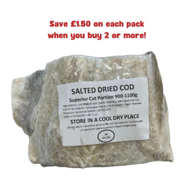 Large Salted Dried Cod (Average Weight 900-1100g)