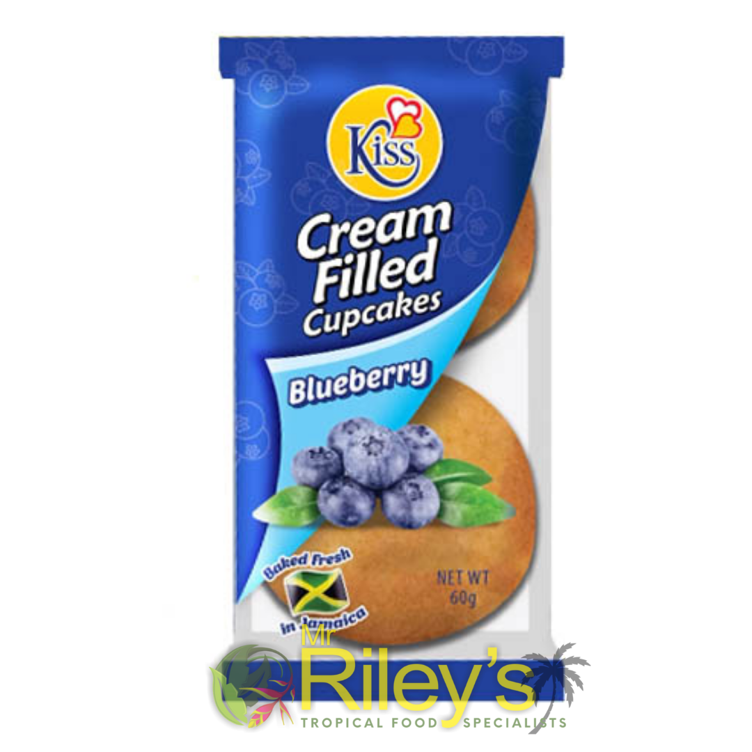 Kiss Cream Filled Cupcakes 60g - Blueberry