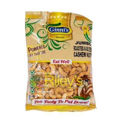 Ginni's Jumbo Roasted & Salted Cashew Nuts 175g