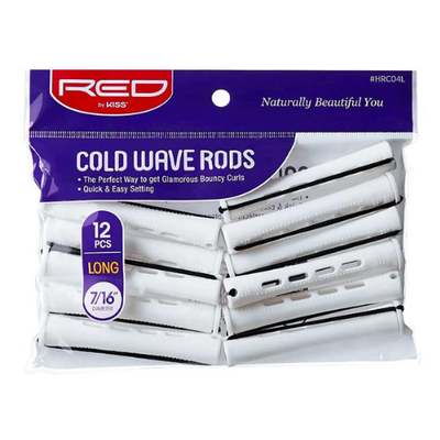 Red by Kiss Cold Wave Rods | Long | 7/16" Diameter | 12pcs (HRC04L)