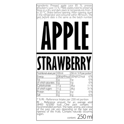 Apple-Strawberry Juice, 100% Fruit-Based 240ml