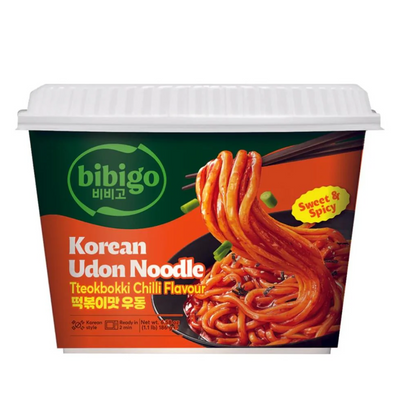  Bibigo Korean Style Udon Noodles Chilli Flavour (Sweet & Spicy) 187.2g