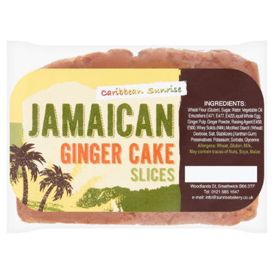 Caribbean Sunrise Jamaican Ginger Cake Slice (Approx 105g)