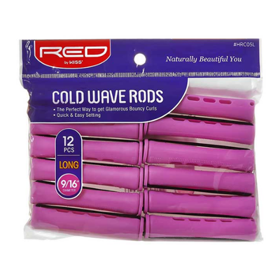 Red by Kiss Cold Wave Rods | Long | 9/16" Diameter | 12pcs (HRC05L)