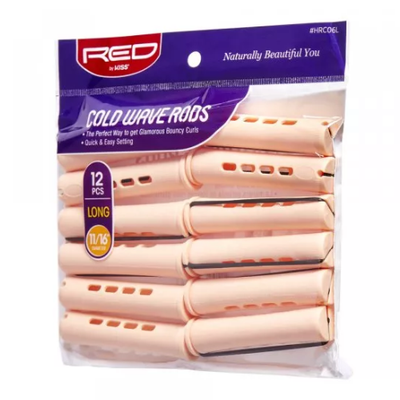 Red by Kiss Cold Wave Rods | Long | 11/16" Diameter | 12pcs (HRC06L)