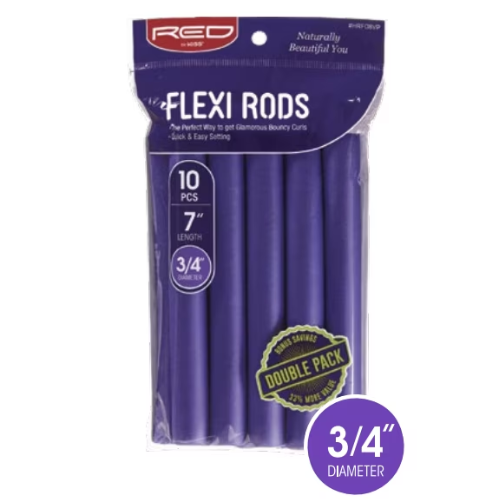 Red by Kiss Flexi Rods | 7" Length | 3/4" Diameter | 10pcs (HRF08VP)