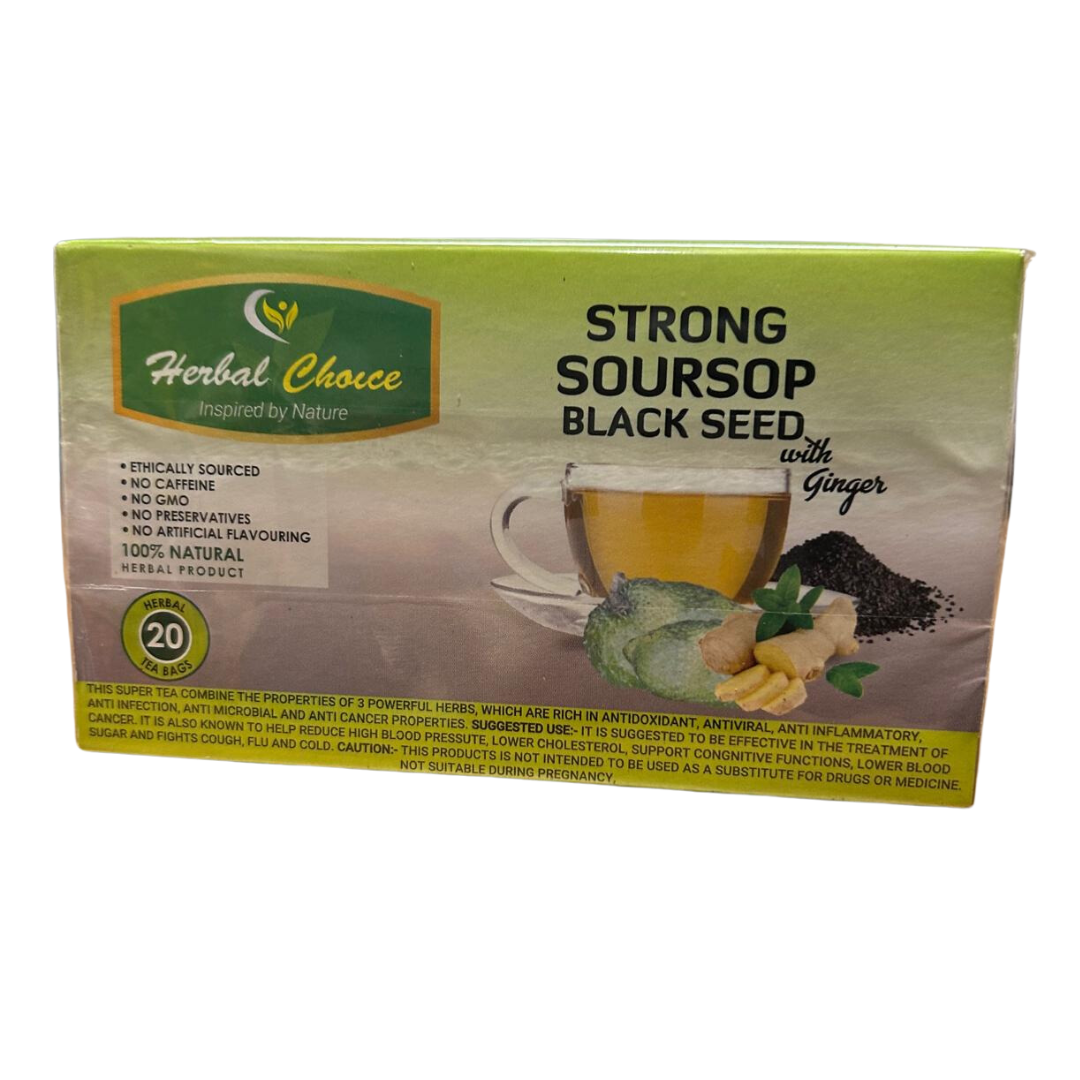 Herbal Choice Strong Soursop Black Seed with Ginger - 20 Tea Bags