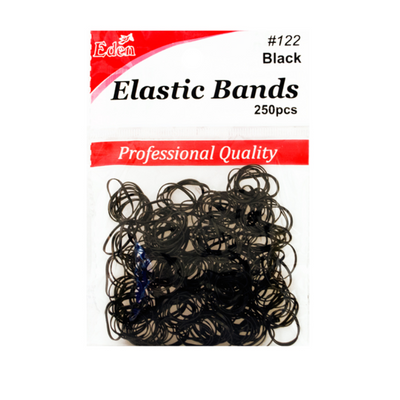 Eden Black Elastic Bands (250pcs) #122