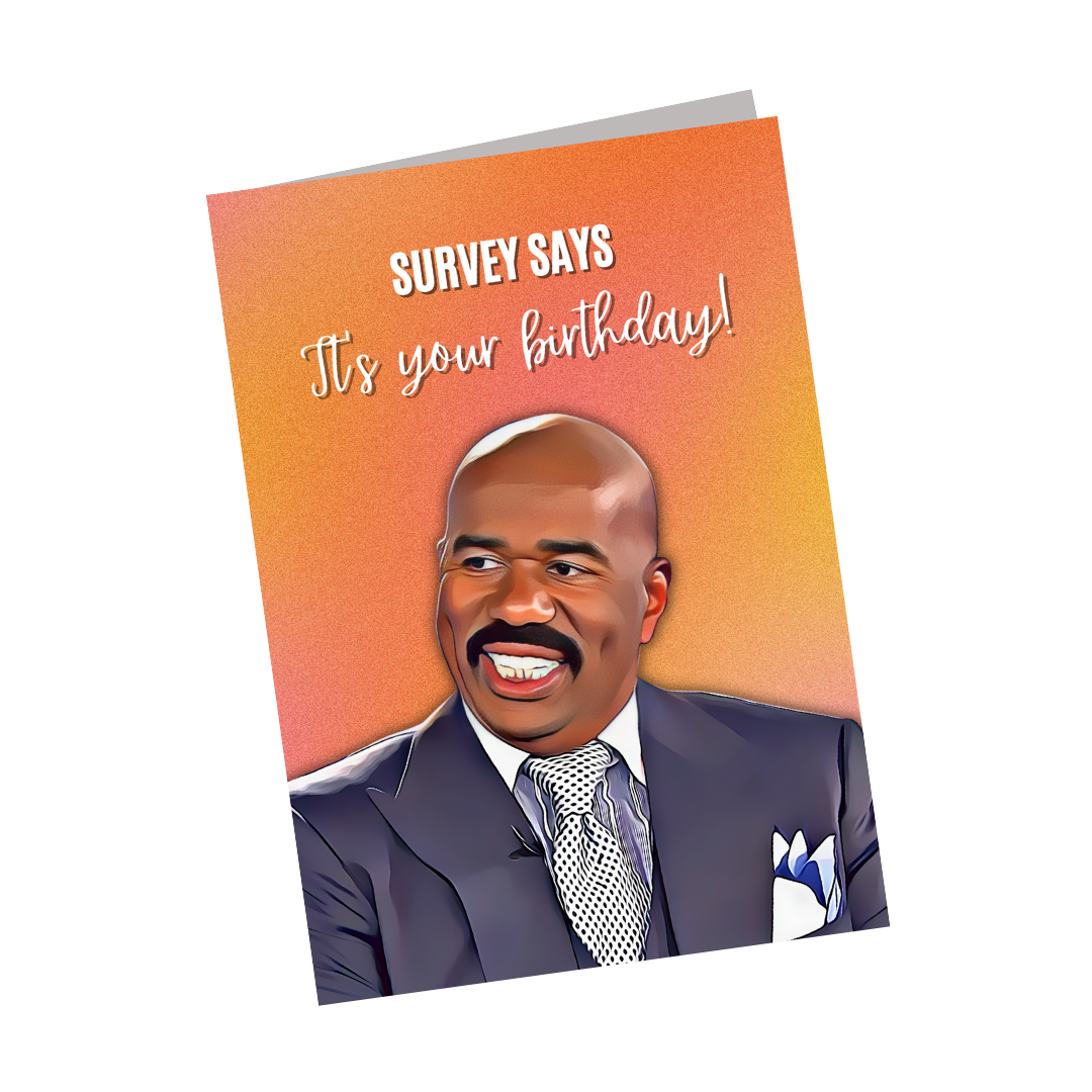 Steve Harvey - Survey Says It's Your Birthday! - Family Feud Birthday Card