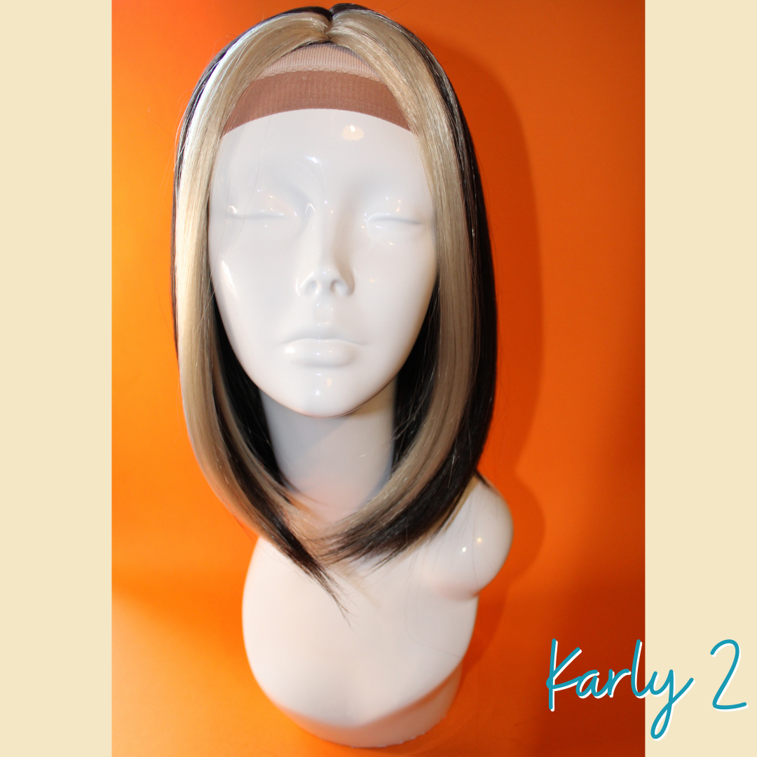 Karly 2, 14", Brown/Blonde Synthetic Wig